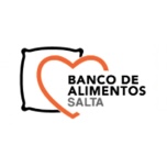 Logotipo del Banco de Alimentos Salta que presenta un contorno de corazón estilizado sobre una forma rectangular simple con texto al lado.